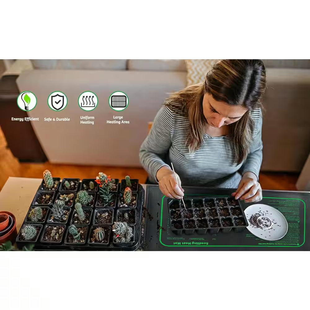 10 In. X 20.75 In. Seedling Heat Mat for Seed Starting, Waterproof Heating Pad for Indoor Plants Germination (2-Pack)