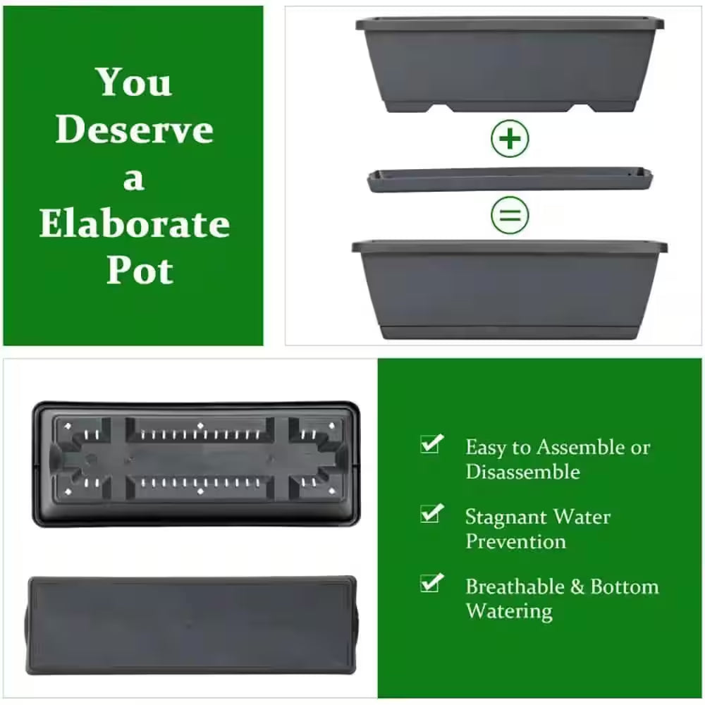 5-Tier Metal Fram and Plastic Raised Garden Bed-Vertical Planter with Excellent Drainage (Space-Saving, Sturdy)