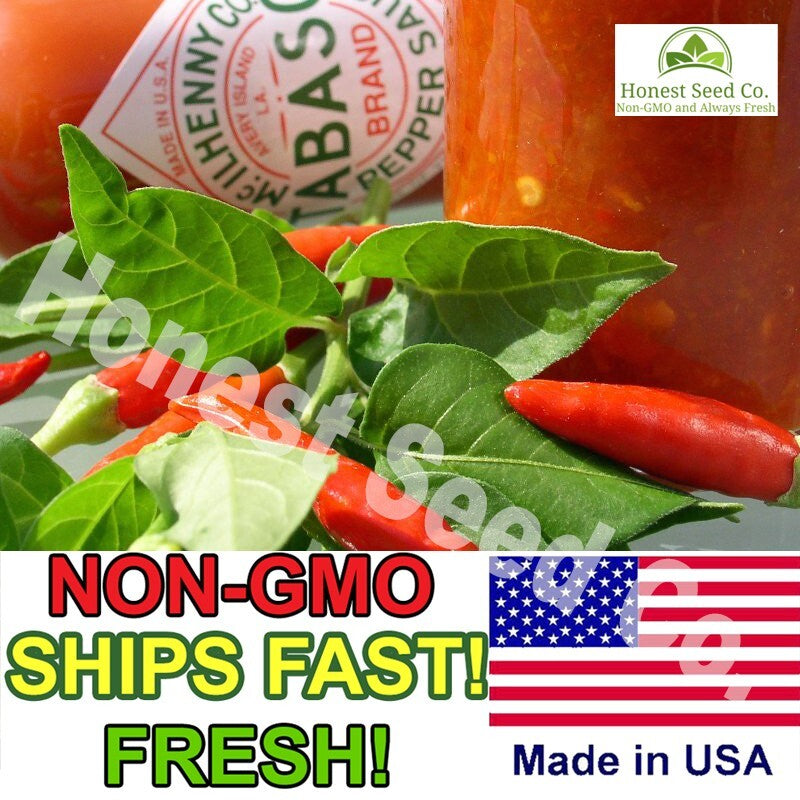 50+ Tabasco Pepper Seeds, Non-Gmo Ships Free