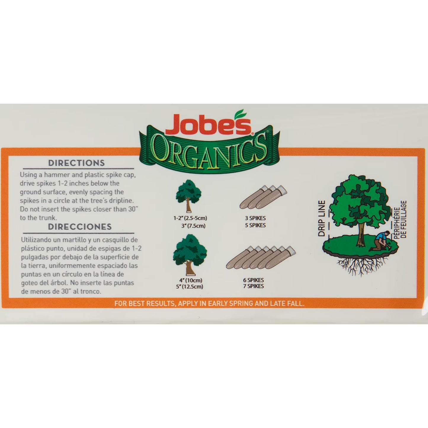 Slow Release Fruit and Citrus Plant Fertilizer Spikes, 8 Count