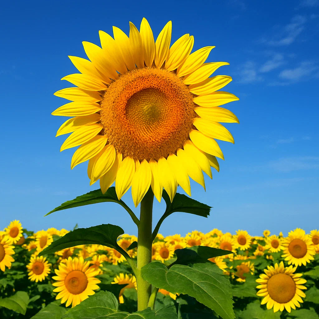 25+ Striped Super Tall Sunflower Seeds, Giant Mammoth Variety, Attracts Butterflies & Bees, Helianthus annuus