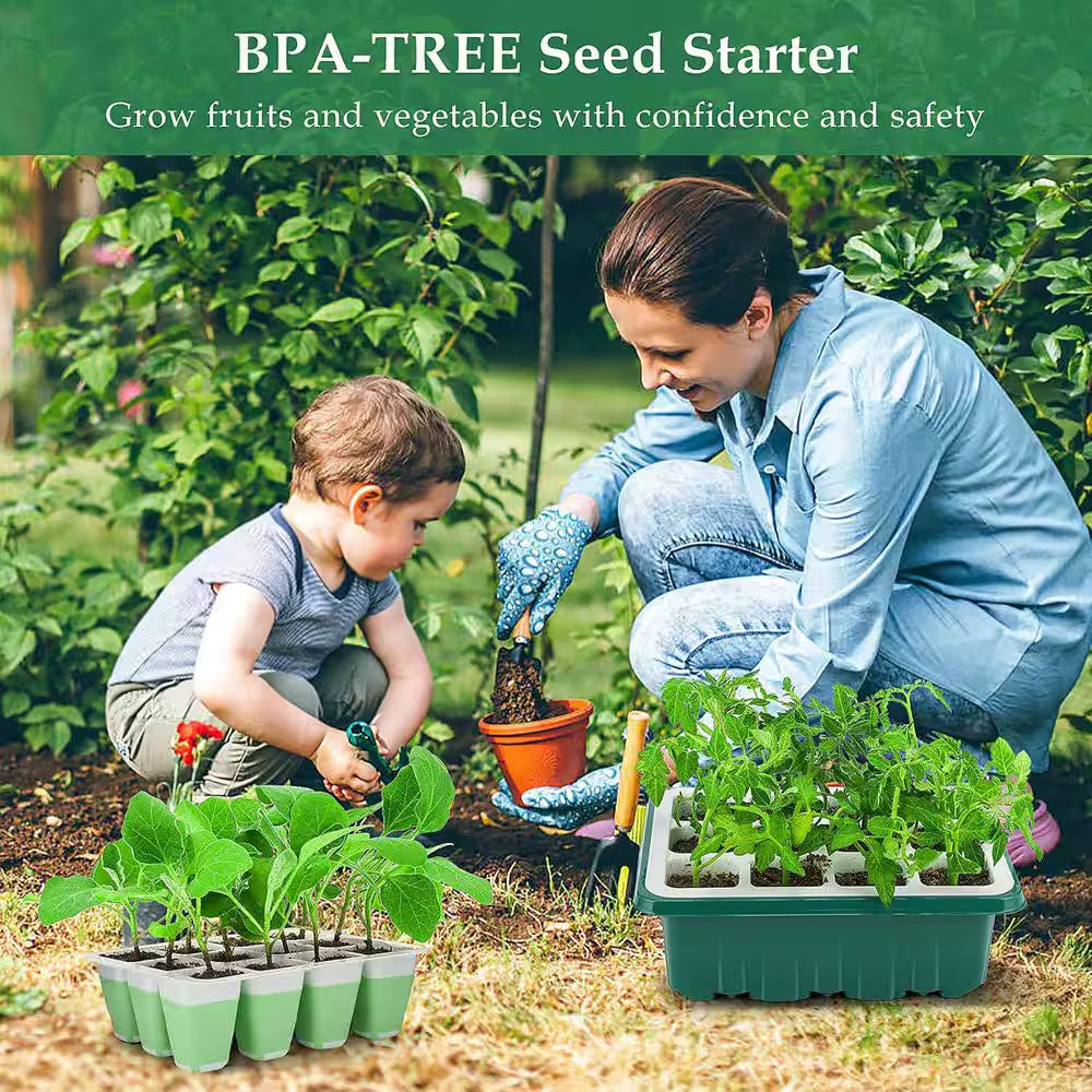 72 Cells Indoor Seed Starter Kit W/ Humidity Dome, Reusable Germination Tray, Bpa-Free, Dishwasher Safe