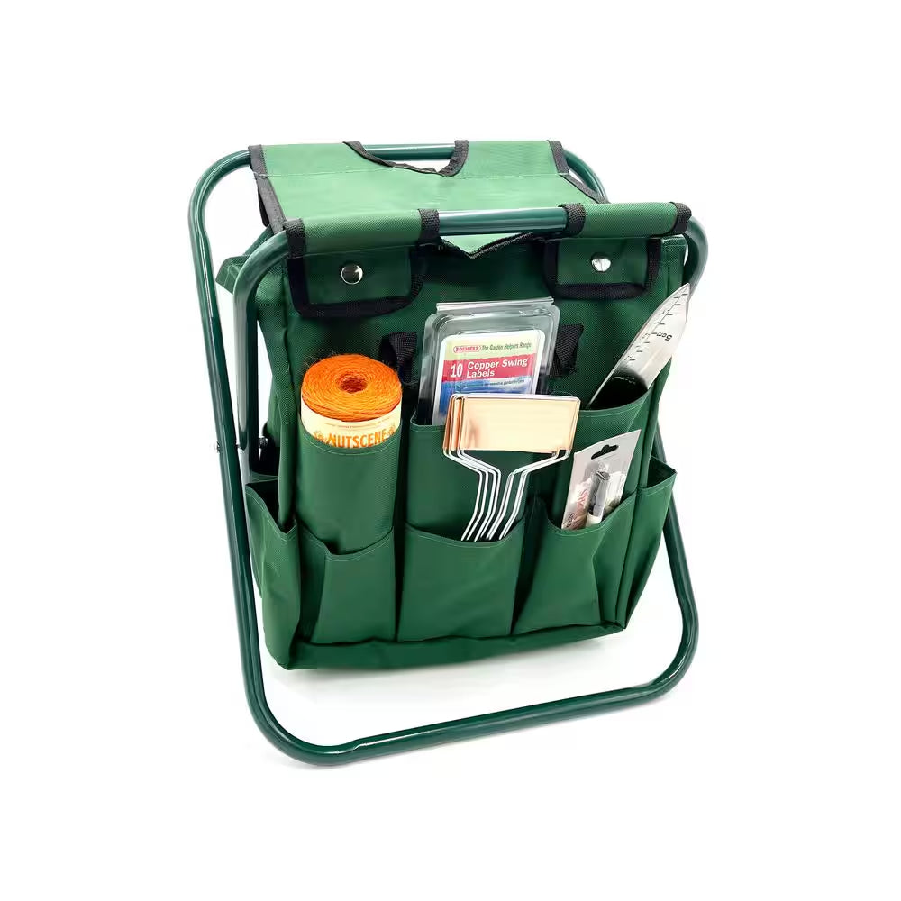 English Garden 15 In. Folding Garden Stool with Storage Bag