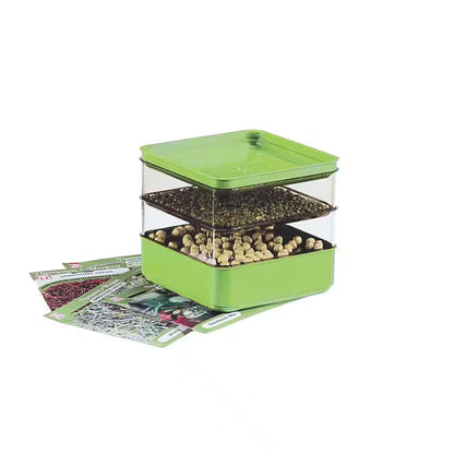 2-Tiered Indoor Seed Sprouter Counter-Top Growing Kit