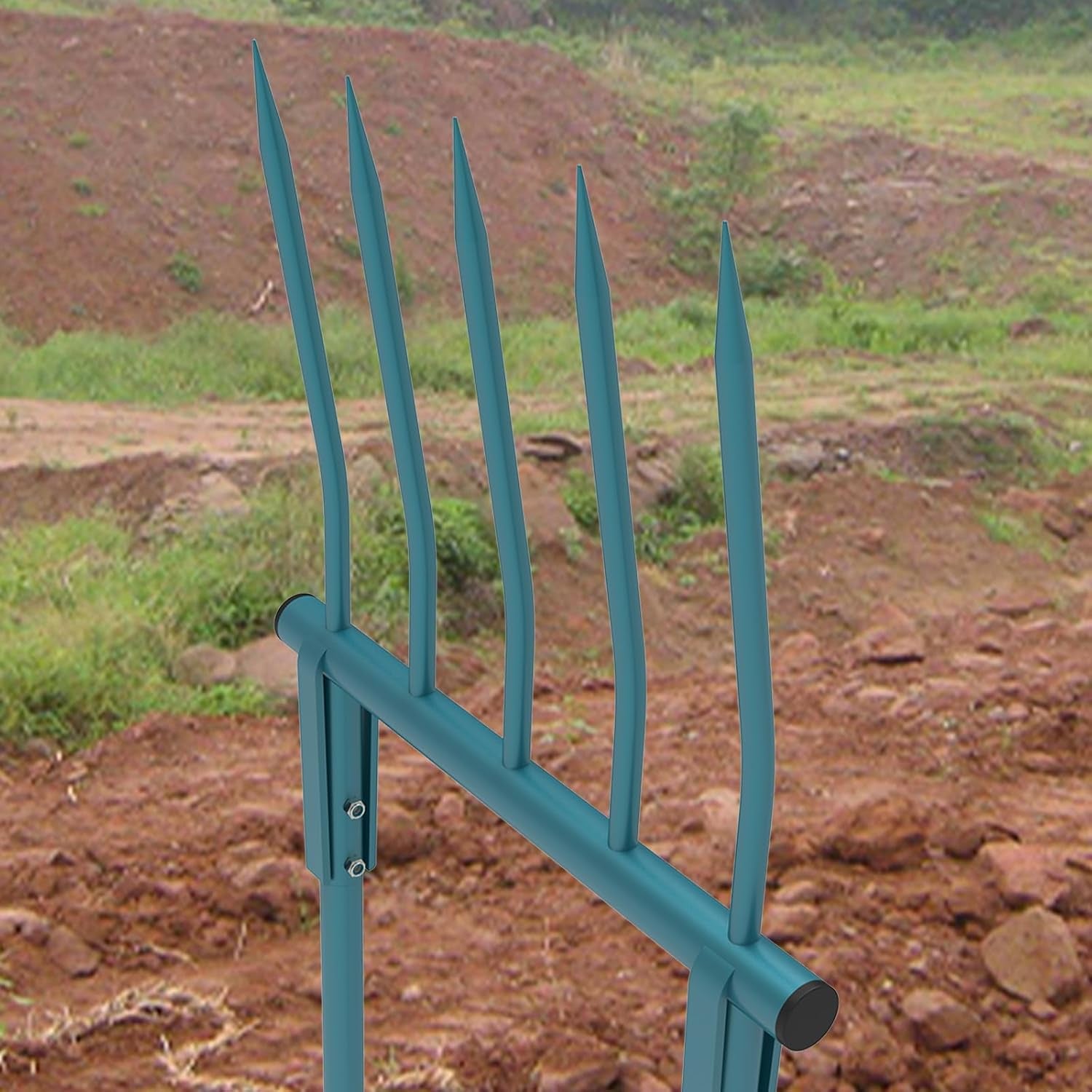 Ergonomic 5-Tine Broad Fork Garden Tool for Easy Soil Aeration and Cultivation