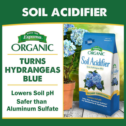 Espoma Organic Soil Acidifier – Lowers Soil Ph and Turns Hydrangeas Blue, 30Lbs