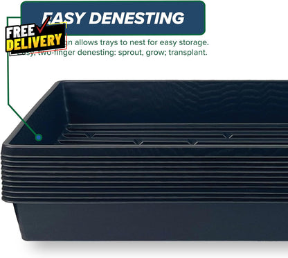 10 Plant Growing Trays No Drain Holes 20 X 10 Perfect Garden Seed Starter Grow..