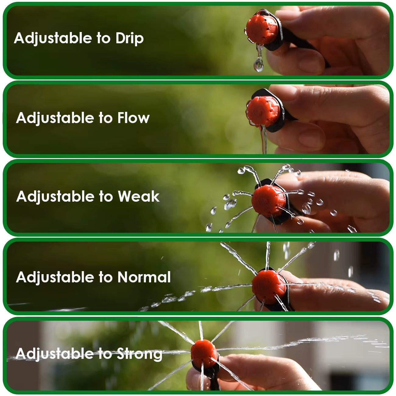 Garden Drip Irrigation Automatic Watering System Kit 1/4'' Nozzles for Bonsai Pot Plant Lawn Flower Vegetable Greenhouse