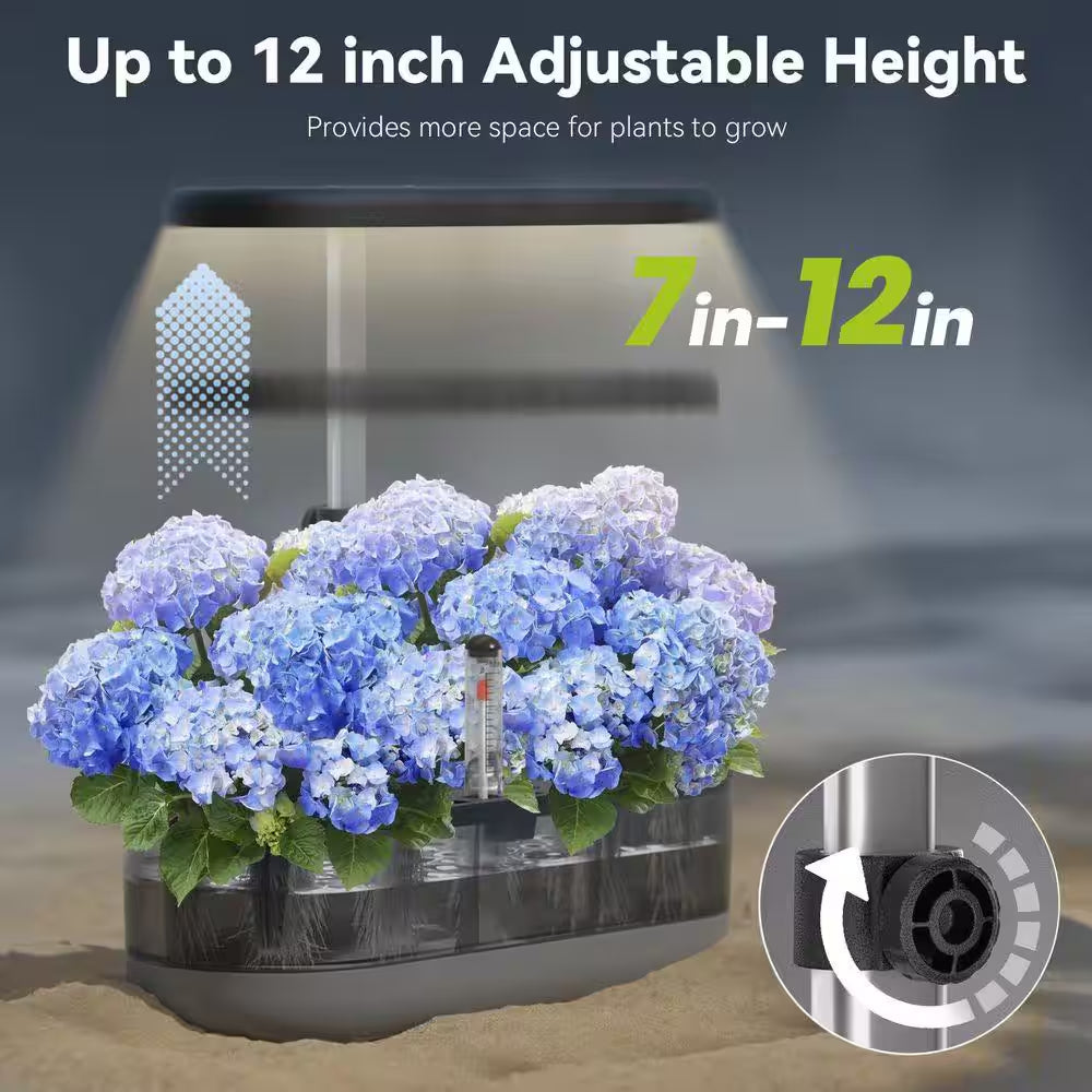 12-Pods Hydroponics Growing System Kit, Gardening Hydroponics Growing System with 4. 2L Water Pump, Height Adjustable