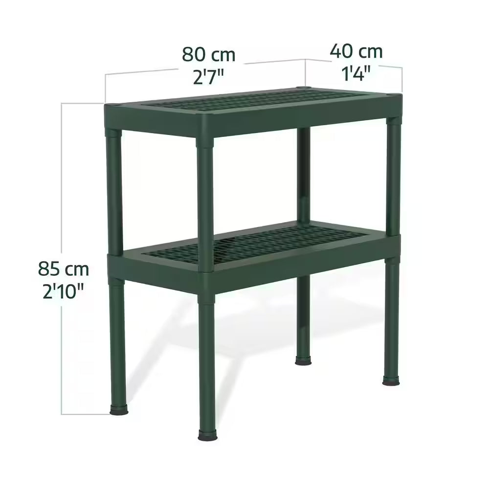 2-Tier Durable Plastic Bench