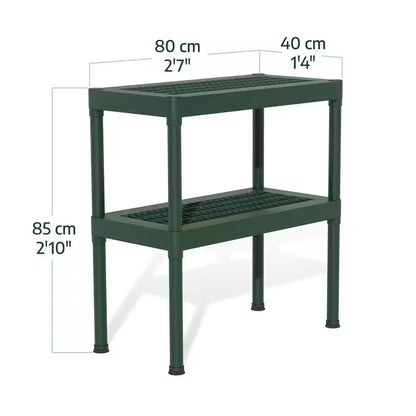 2-Tier Durable Plastic Bench