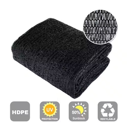 8 Ft. X 12 Ft. 30% Sun-Block Shade Cloth Net Mesh Shade with Clips for Garden Patio and Plants in Black