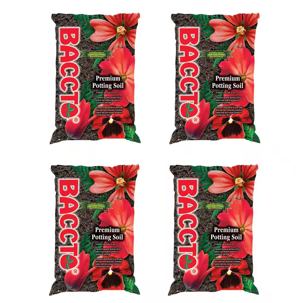 General All Purpose Premium Potting Soil with Perlite, 25 Lbs. (4-Pack)