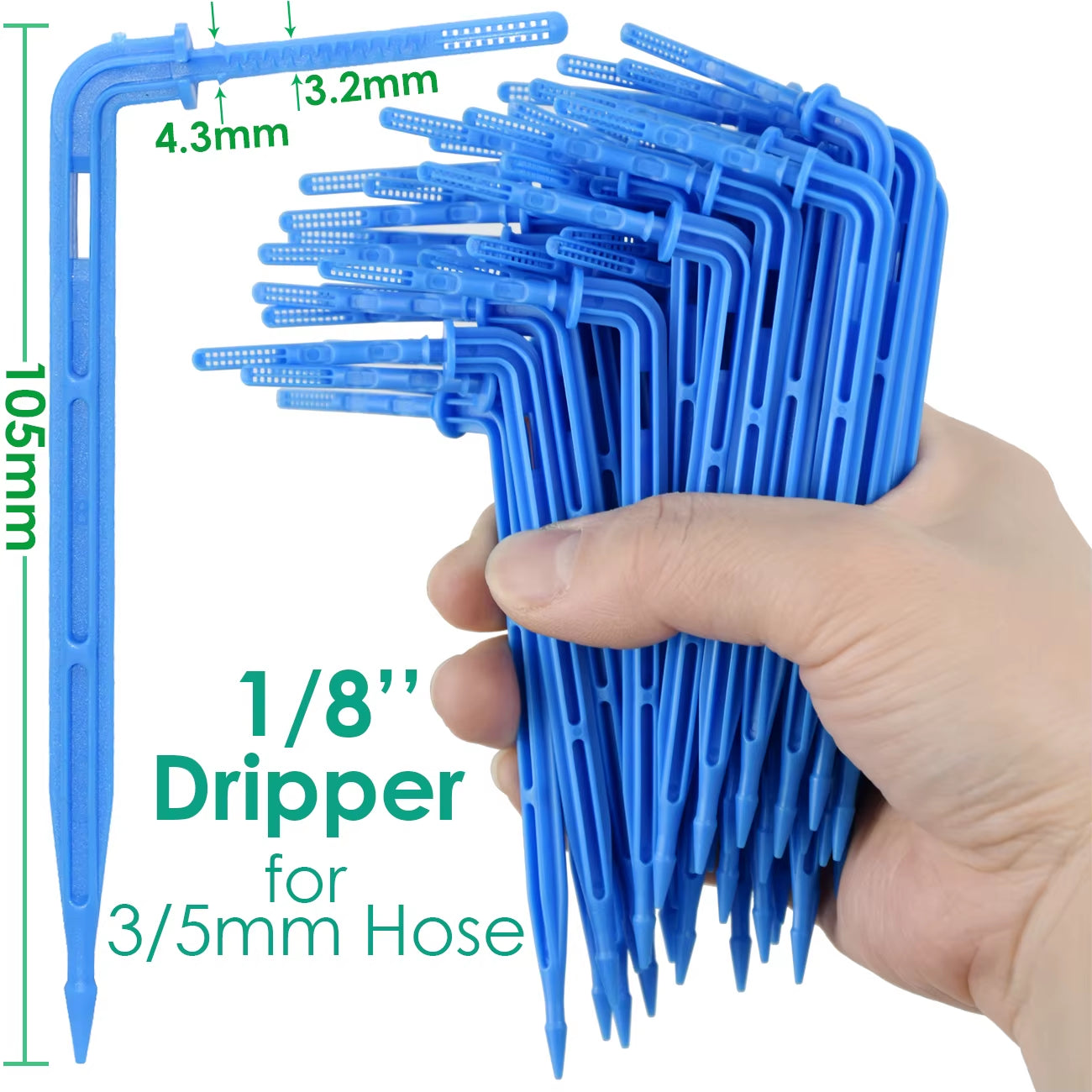 Greenhouse Drip Irrigation 4-Way 3/5Mm 2-Way Drip Arrow Transmitter Garden Automatic Watering System Potted Plant 10/20Set