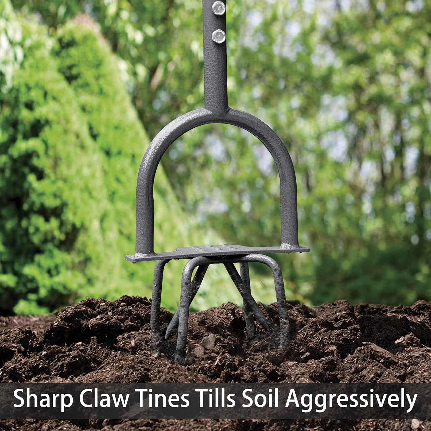 Hand Tiller Garden Claw Garden Twist Tiller Heavy Duty Manual Soil Tiller for Fl