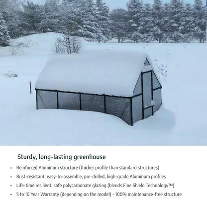 Harmony 6 Ft. X 4 Ft. Gray/Clear Polycarbonate DIY Greenhouse Kit