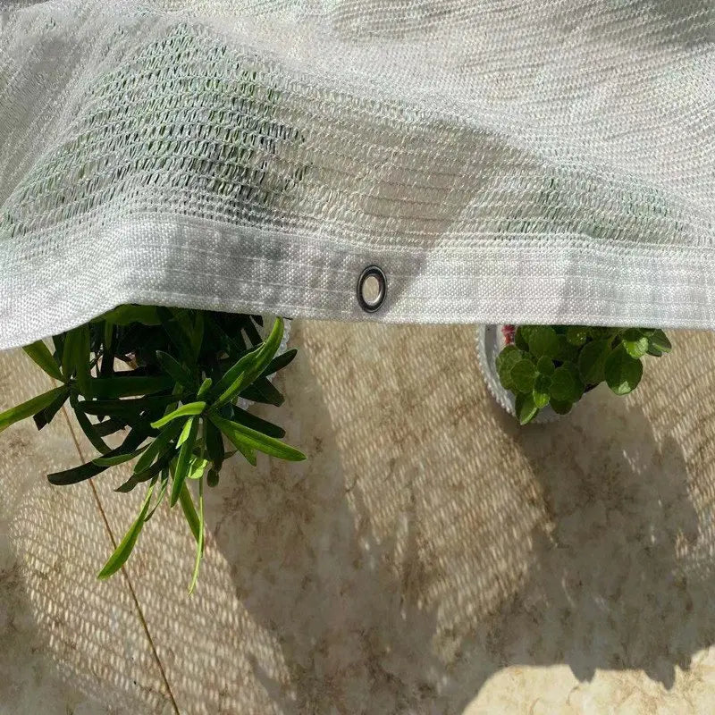 White Plants Sunshade Net Garden Sun Shelter HDPE Fabric Shading 40~80% Privacy Screen Outdoor Shade Canopy UV Protection Awning