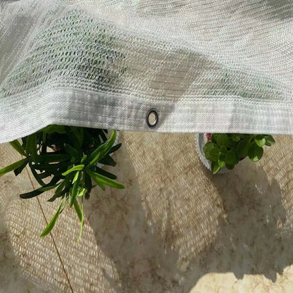 White Plants Sunshade Net Garden Sun Shelter HDPE Fabric Shading 40~80% Privacy Screen Outdoor Shade Canopy UV Protection Awning