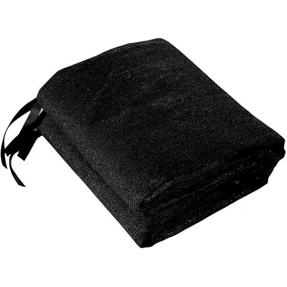 12 Ft. X 16 Ft. 90% Shade Cloth Black Sunblock Fabric with Rope UV Resistant for Patio/Pergola/Canopy