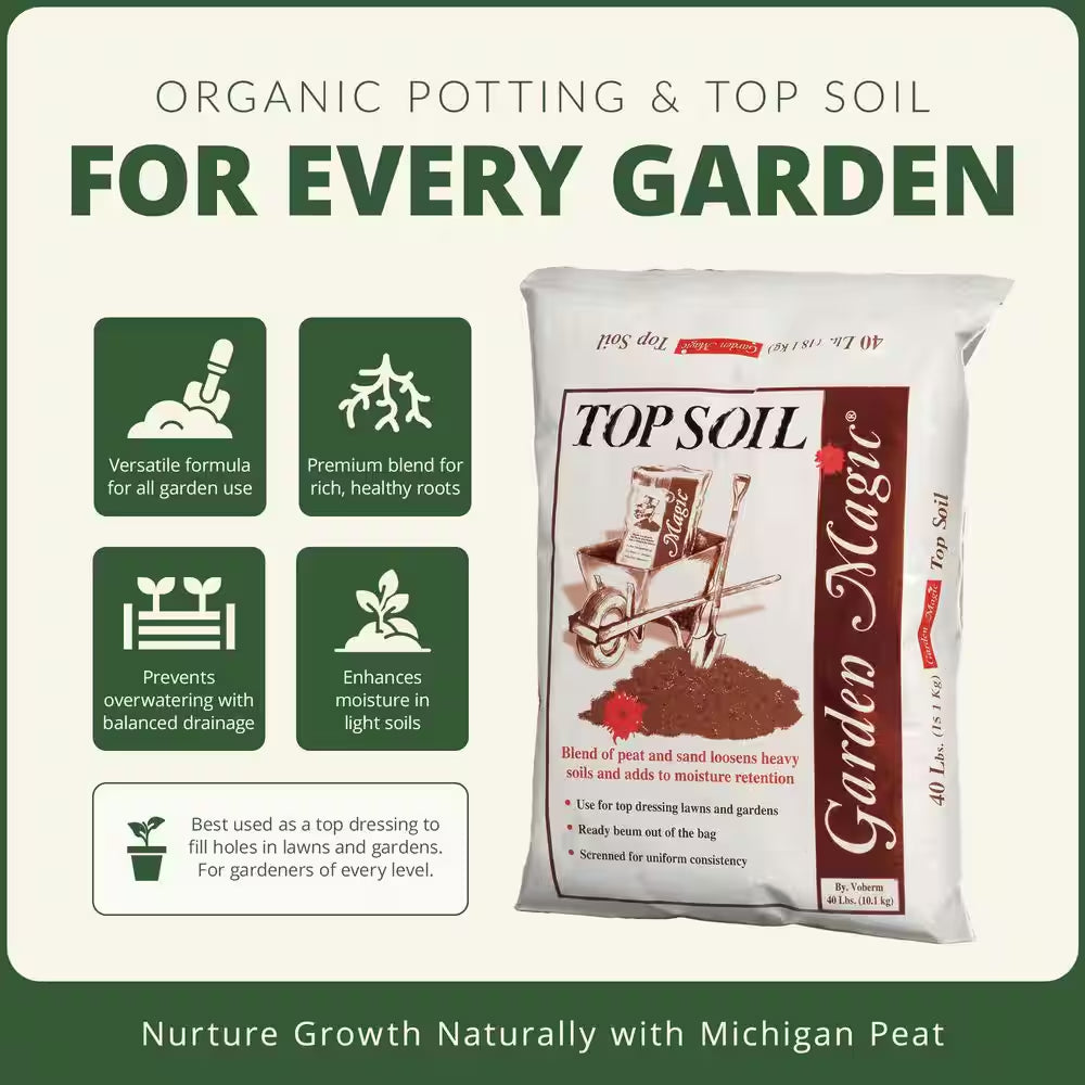 40 Lbs. Organic Planting Potting Top Soil Blend Bag