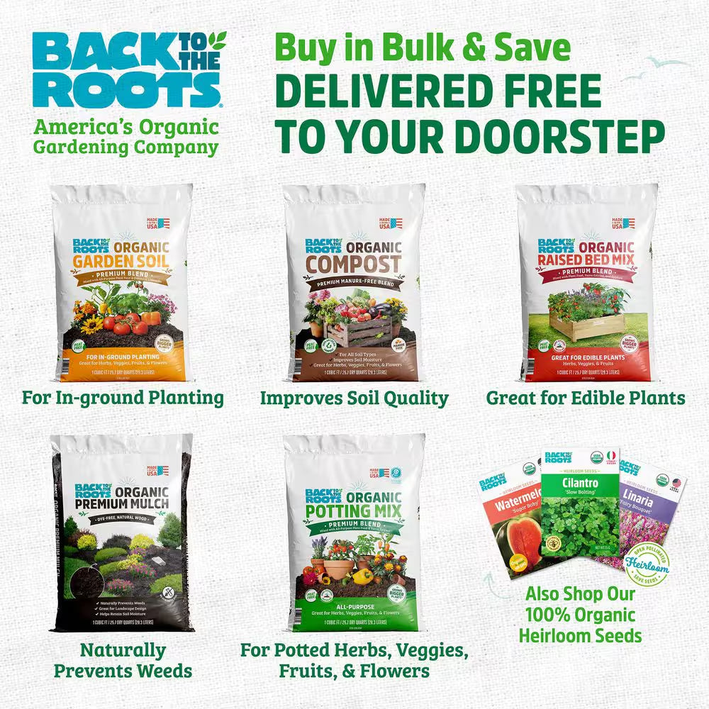 Organic Bulk Raised Bed Soil (30 1 Cu. Ft. Bags) Peat-Free, Blended with Organic Fertilizer
