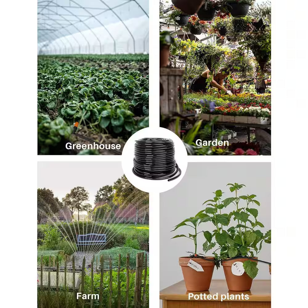 Essential 1/4 In. Dia X 100 Ft. Standard-Duty Drip Irrigation Tubing Kit with 20-Pieces Drip Irrigation Parts