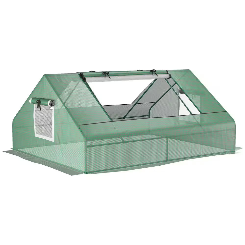 71 In. X 55 In. X 32 In. Mini Tunnel Greenhouse, Garden Planting Shed, Outdoor Flower Planter Warm House, Green