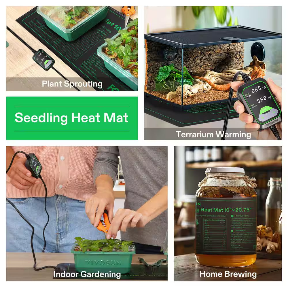 10 In. X 20.75 In. Durable Waterproof Seedling Heat Mat