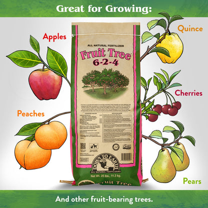 Down to Earth Organic Fruit Tree 6-2-4 All-Natural Fertilizer Mix, 25 Lbs