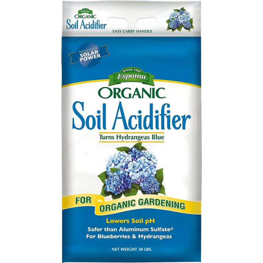 Espoma Organic Soil Acidifier – Lowers Soil Ph and Turns Hydrangeas Blue, 30Lbs