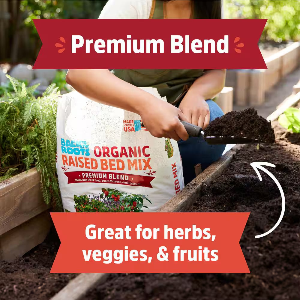 Organic Bulk Raised Bed Soil (30 1 Cu. Ft. Bags) Peat-Free, Blended with Organic Fertilizer