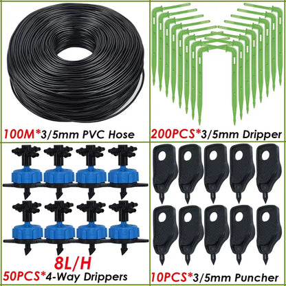 Greenhouse Drip Irrigation 4-Way 3/5Mm 2-Way Drip Arrow Transmitter Garden Automatic Watering System Potted Plant 10/20Set