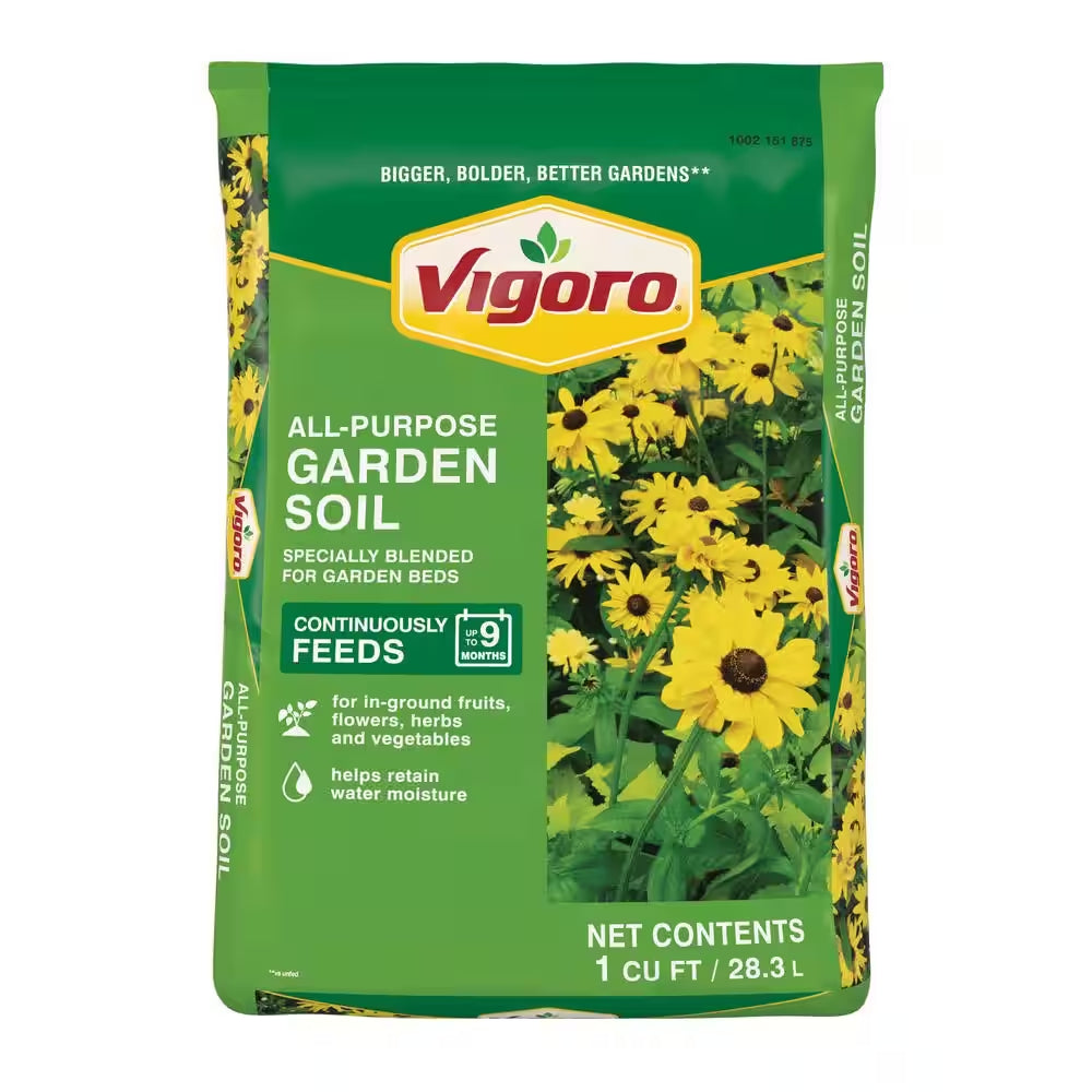 1 Cu. Ft. All Purpose Garden Soil for In-Ground Use for Fruits, Flowers, Vegetables and Herbs