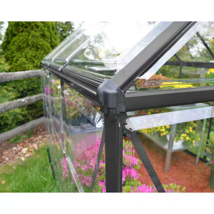 Harmony 6 Ft. X 4 Ft. Gray/Clear Polycarbonate DIY Greenhouse Kit