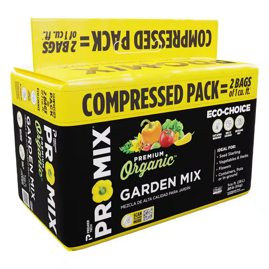 Premium Organic Garden Mix 2 Cu. Ft. Compressed Soil