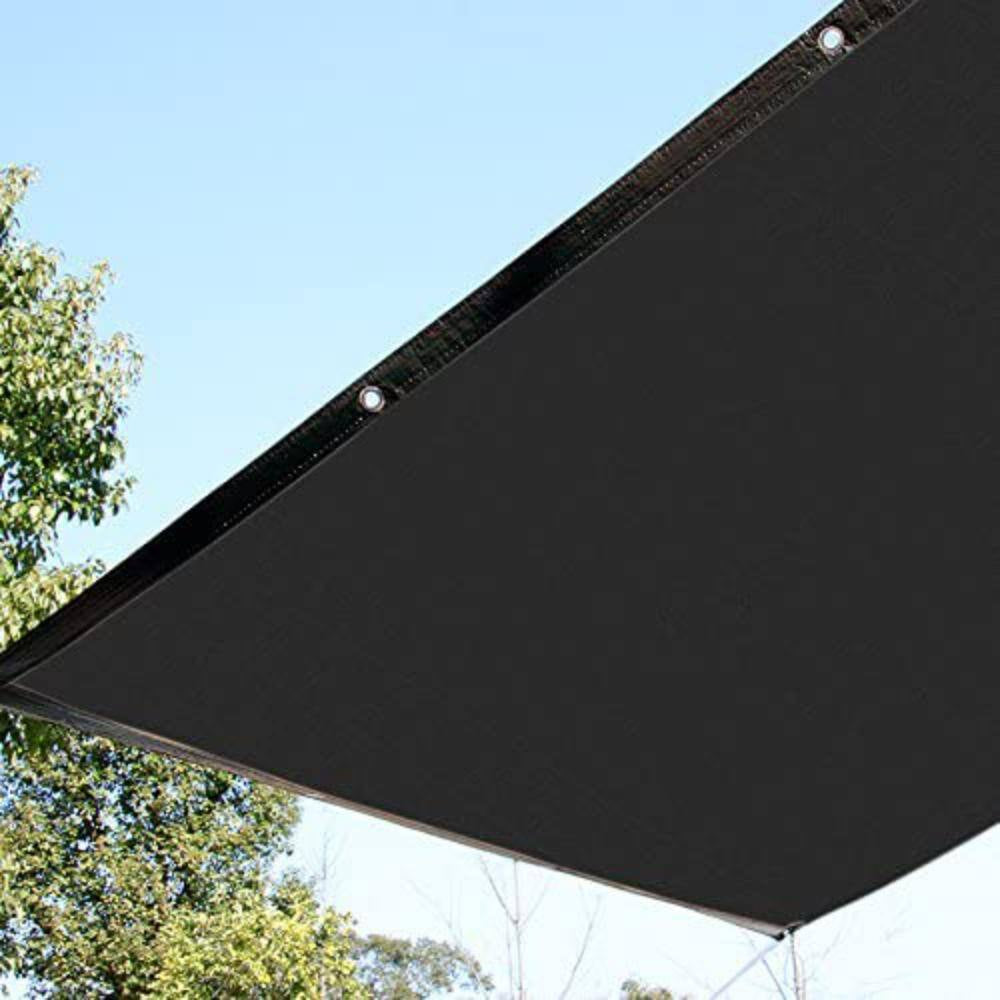 12 Ft. X 10 Ft. 40% Shade Cloth Black Sunblock Fabric with Grommets UV Resistant for Garden Plants Cover