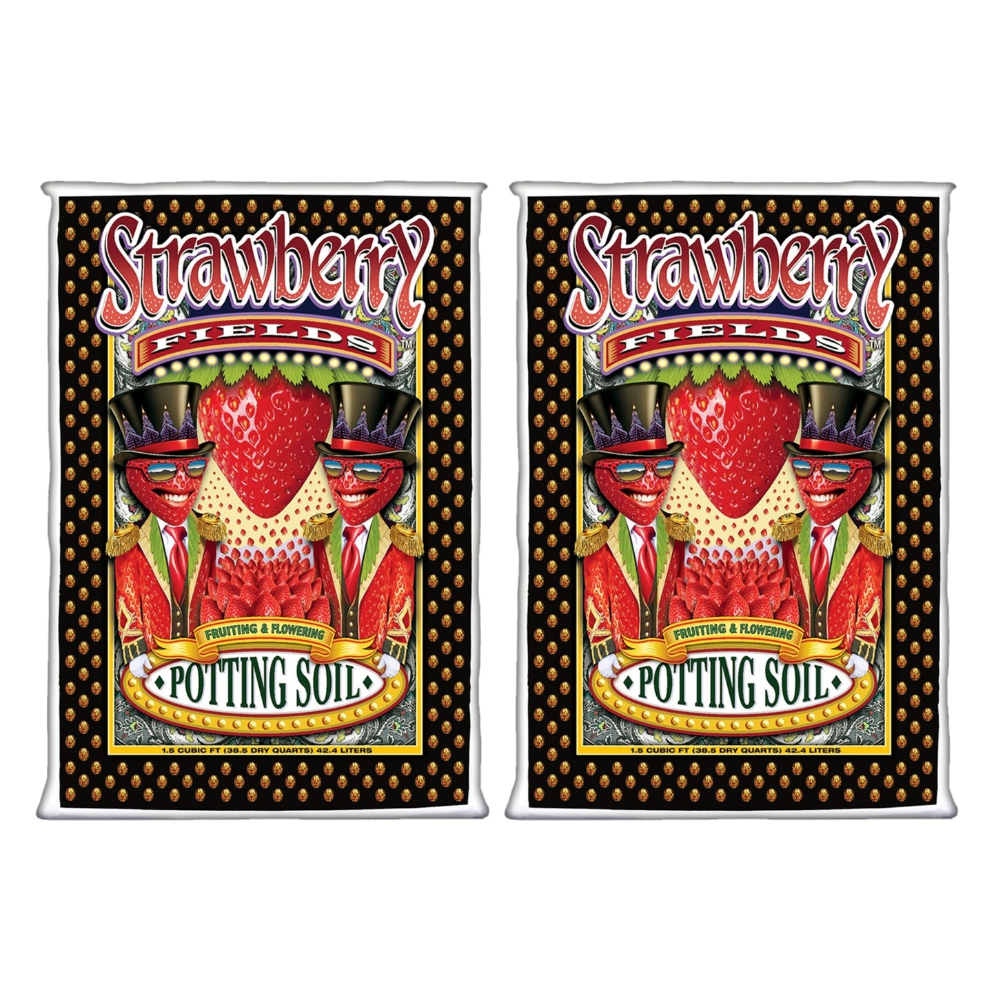Foxfarm Strawberry Fields Fruiting & Flowering Potting Soil, 1.5Cu Ft (2 Pack)