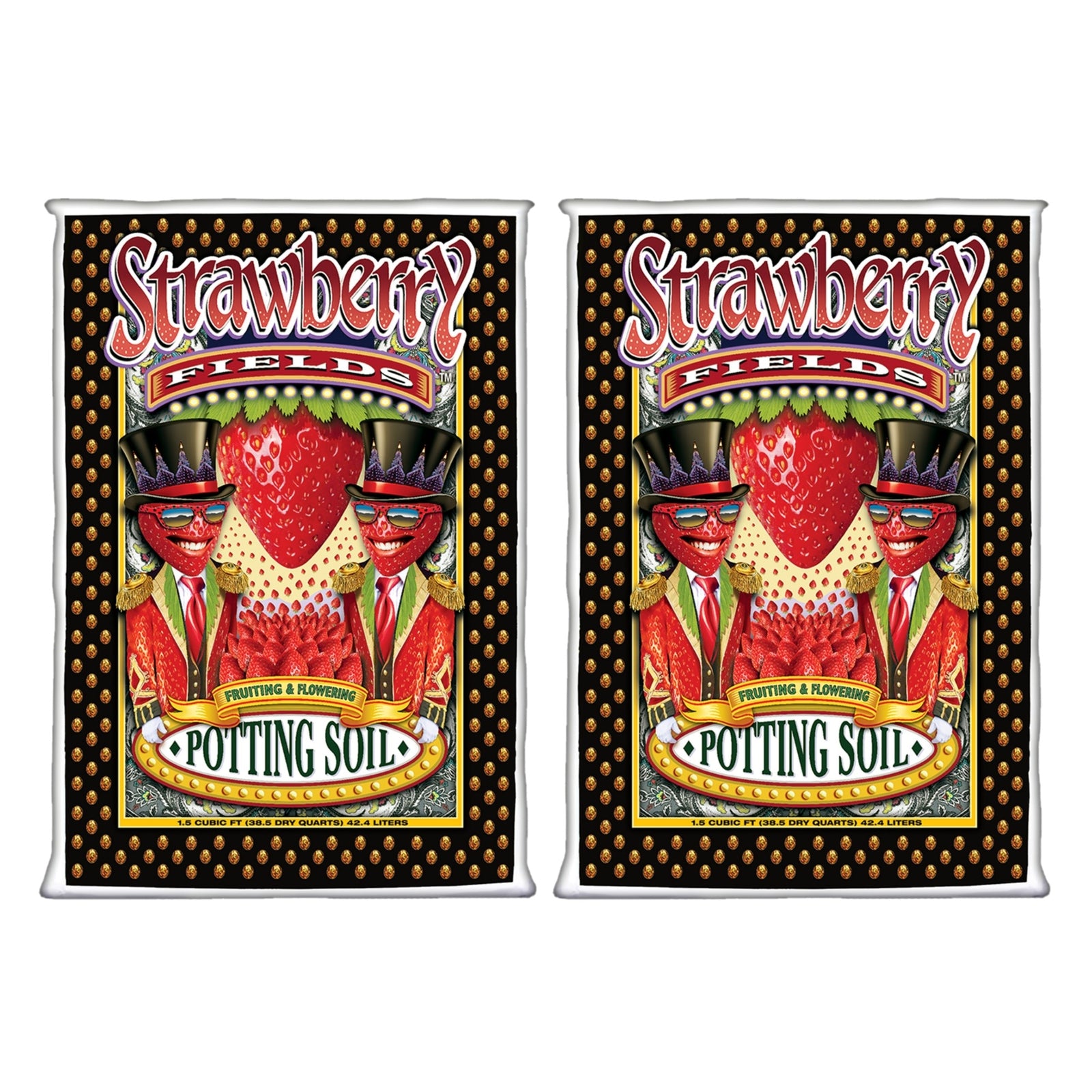 Foxfarm Strawberry Fields Fruiting & Flowering Potting Soil, 1.5Cu Ft (2 Pack)
