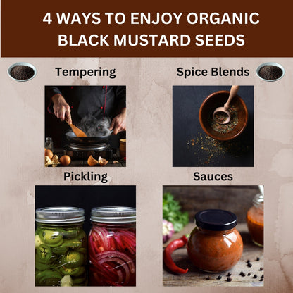 Organic Black Mustard Seeds - Gluten Free Dry, High-Quality Brown Mustard Seeds
