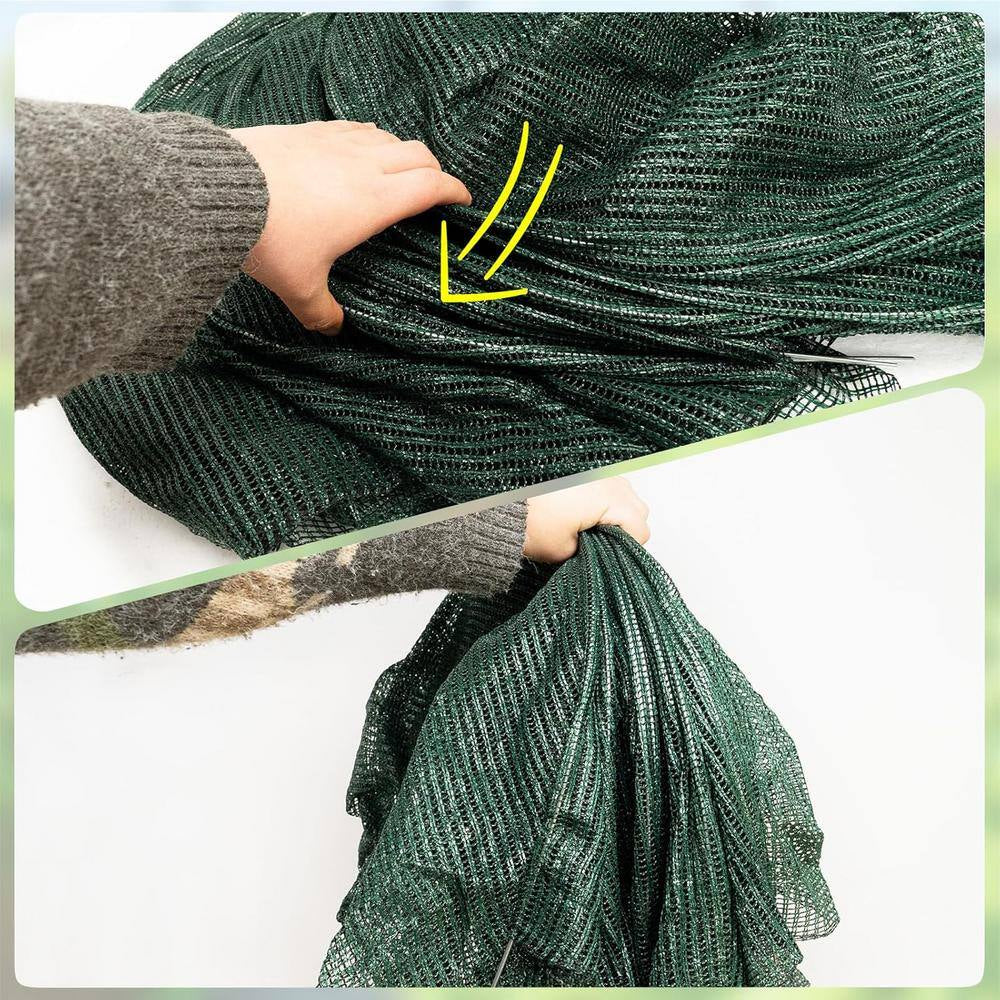 11.8 In. W X 118 In. D X 17.7 In. H Garden Tunnel Shade Net Cover Portable Greenhouse with Quick-Release, Green (2-Pack)