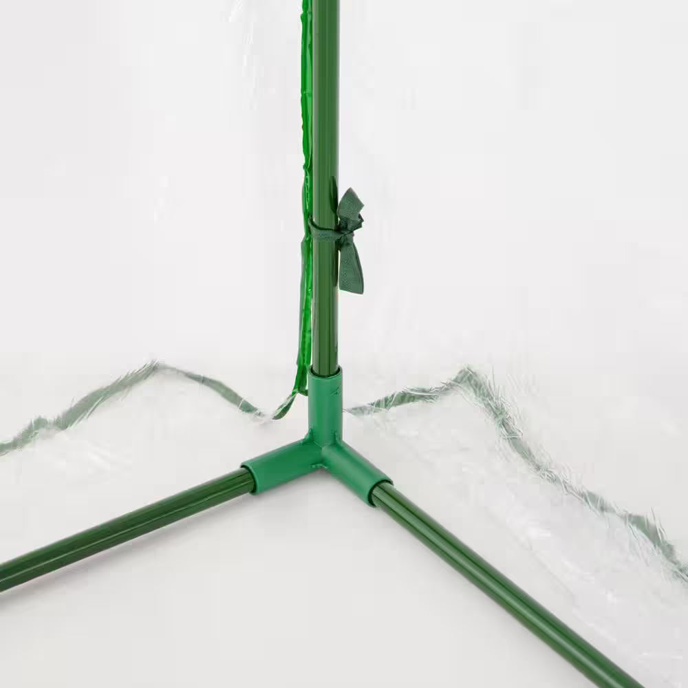 39 In. W X 79 In. D X 32 In. H Portable Mini Greenhouse with PVC Cover, Cloche Cold Frame and 4 Zippered Doors, Green