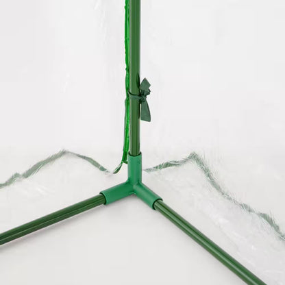 39 In. W X 79 In. D X 32 In. H Portable Mini Greenhouse with PVC Cover, Cloche Cold Frame and 4 Zippered Doors, Green