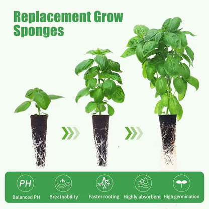80 Sponges 20 Baskets 1 Tweezer Hydroponic Grow Kit with Seed Pods for Indoor Outdoor Garden Planting System (101-Pack)
