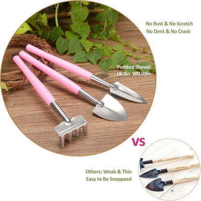25Pcs Mini Garden Hand Transplanting Succulent Tools Set & mat