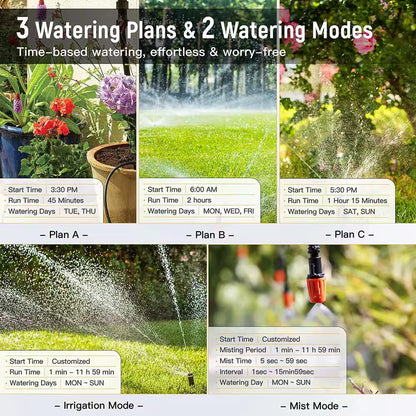 Smart Wi-Fi Water Timer for Garden Hose Faucet Sprinkler (Hub Included), Automatic Irrigation System