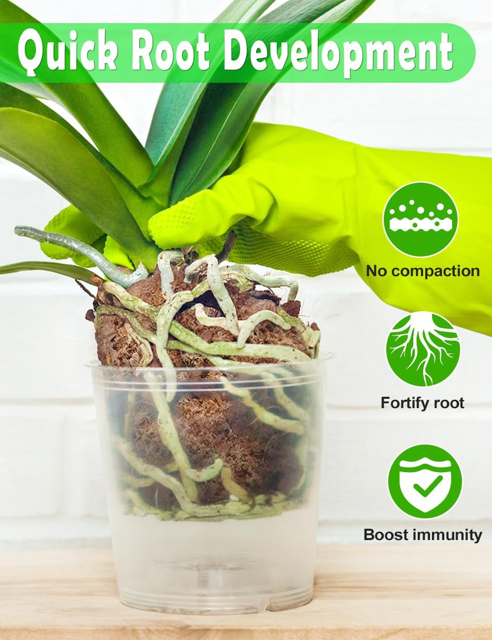 Orchid Potting Mix with Bark, Perlite, Coco Peat for Indoor Repotting