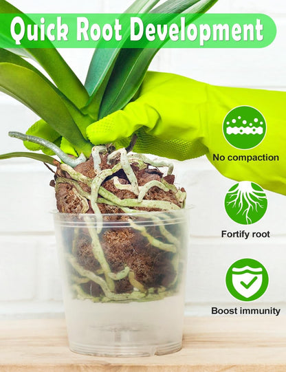Orchid Potting Mix with Bark, Perlite, Coco Peat for Indoor Repotting