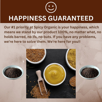Organic Black Mustard Seeds - Gluten Free Dry, High-Quality Brown Mustard Seeds
