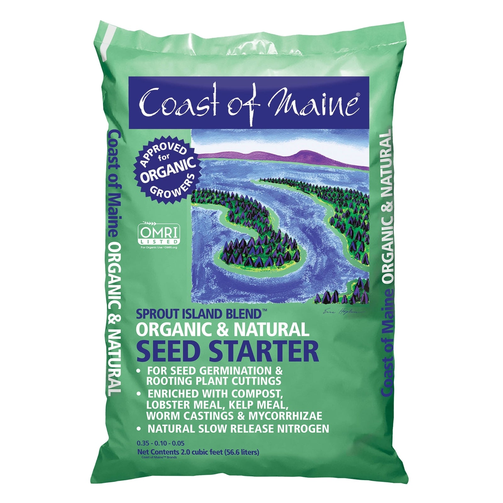 Coast of Maine Sprout Island Blend Organic & Natural Seed Starter, 2 Cu Ft