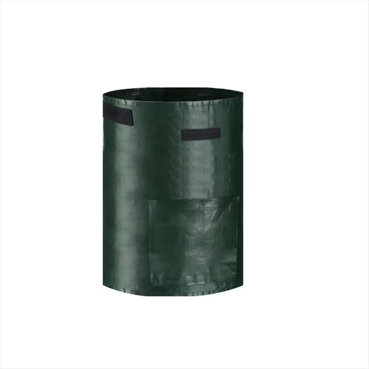 10 Gal. Polyethylene Potato Grow Bags, Handles Planter Pots with Flap for Tomato, Fruits and Carrot, Green (2-Pack)